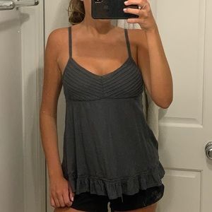 hollister grey blouse tank top